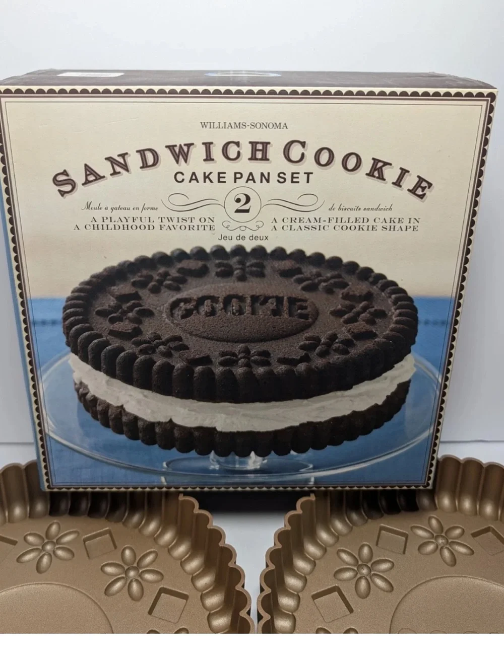 Williams-Sonoma Chicago Metallic 9x9” ‘Cookie’ Sandwich Cake Set of 2